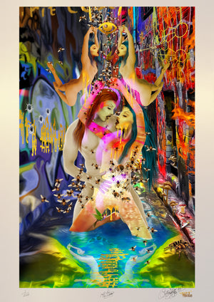 THE LOVERS Limited Edition Museum Quality Print (Spacial Metallic)